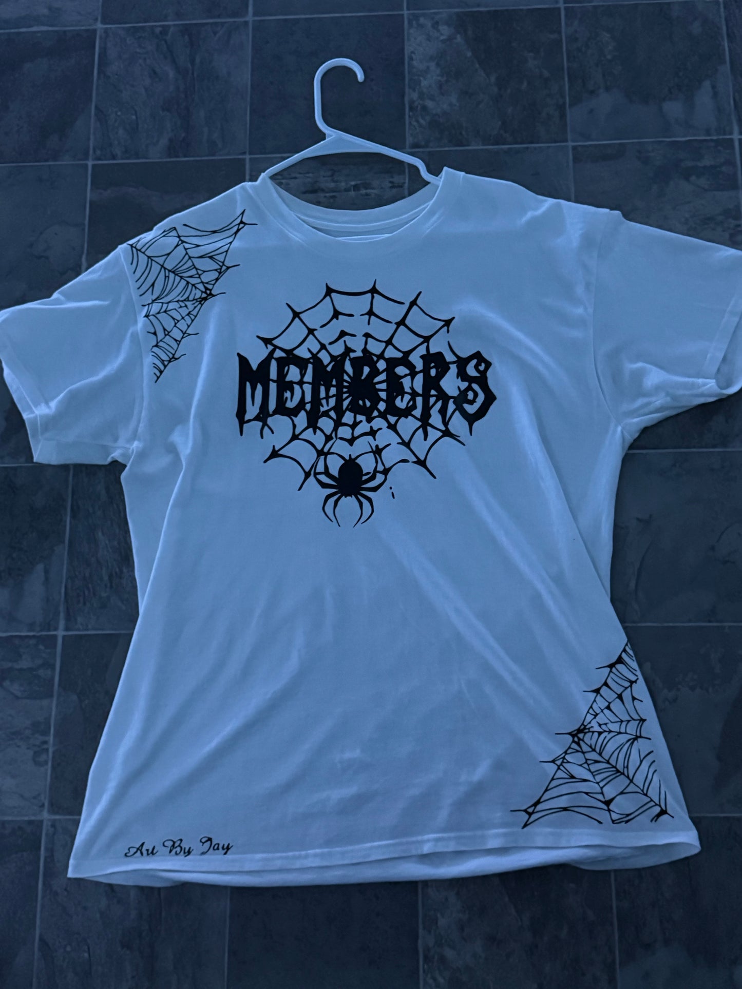 White & Black Spider shirt